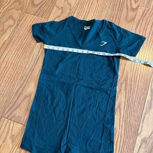 Gymshark athletic fitted tee ladies size small dark teal